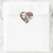 Crazy Quilt Heart Design ハートシール (バッグ)