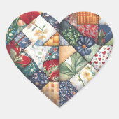 Crazy Quilt Heart Design ハートシール (正面)