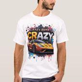 Crazy Rider: Vibrant Graffiti Art Tシャツ (正面)