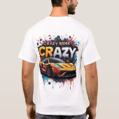 Crazy Rider: Vibrant Graffiti Art Tシャツ (裏面)