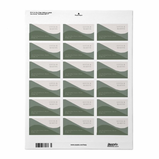 Crazy Right Now Wedding Address ラベル (フルシート)