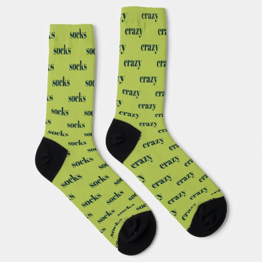 Crazy Socks - socks crazy, on green ソックス (右)