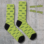 Crazy Socks - socks crazy, on green ソックス