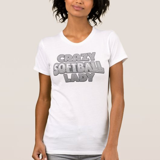 Crazy Softball Lady Game Day Matching Group Design Tシャツ (正面)