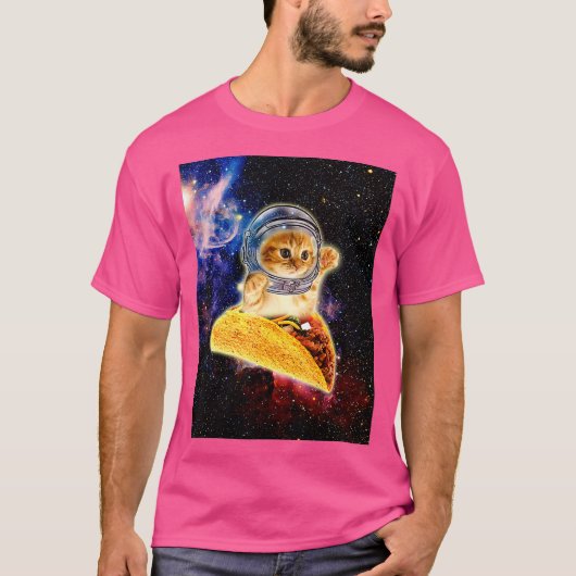Crazy Space Taco Cat Funny Tシャツ (正面)