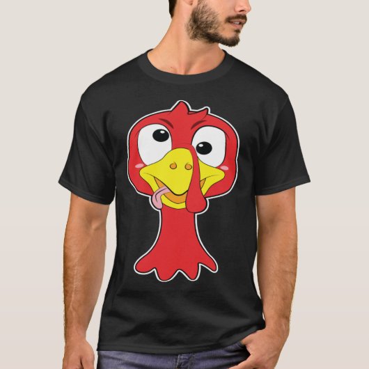 Crazy Trippy Thanksgiving Turkey Head Tシャツ (正面)