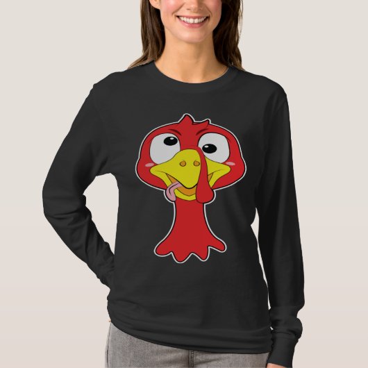 Crazy Trippy Thanksgiving Turkey Head Tシャツ (正面)
