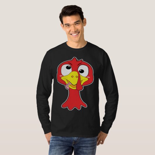 Crazy Trippy Thanksgiving Turkey Head Tシャツ (正面フル)