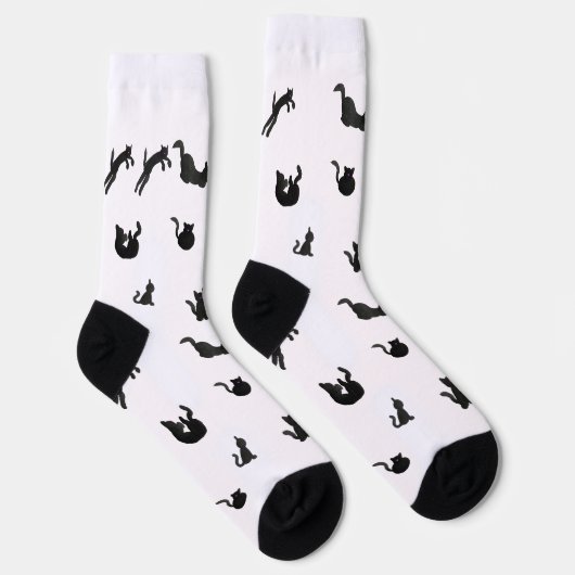 crazy watercolor cat socks ソックス (右)