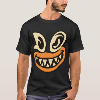 Crazy Wide-Smile Face – Unique Bold Graphic Tee Tシャツ