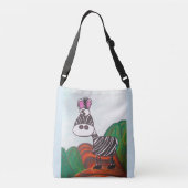 Crazy Zebra tote bag クロスボディバッグ (裏面)