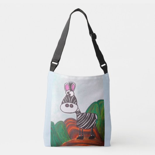 Crazy Zebra tote bag クロスボディバッグ (正面)