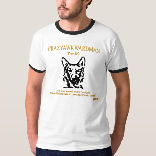 CrazyAwkwardMan - K9 Tシャツ (正面)