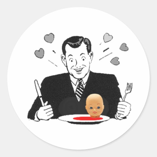 CrazyCannibalステッカー ラウンドシール (正面)