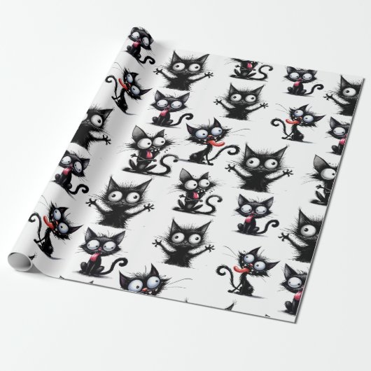 CrazyCatsラッピング紙 ラッピングペーパー (アンロールド)