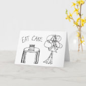 Crazyhairの誕生日の"ケーキ"カード食べて下さい-それを着色して下さい! カード (黄色い花)