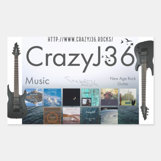 CrazyJ36シール 長方形シール (正面)