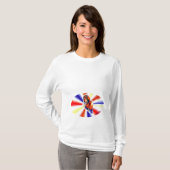 crazyRetroShirt - girl - woman Tシャツ (正面フル)