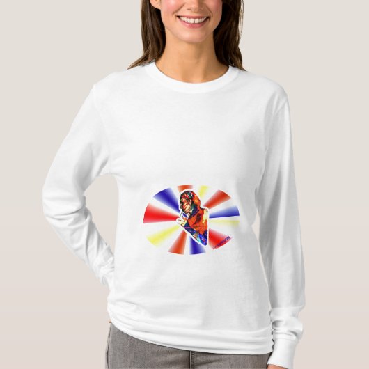 crazyRetroShirt - girl - woman Tシャツ (正面)