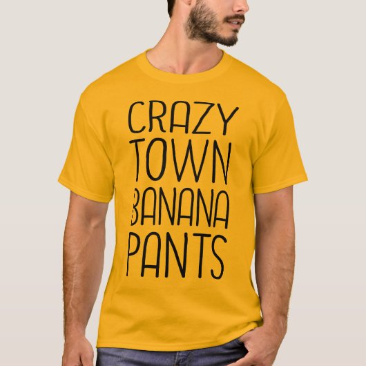 Crazytownのバナナのズボン Tシャツ (正面)