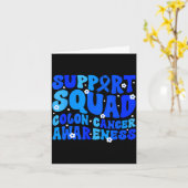 Crc colon cancer awareness support squad blue カード (黄色い花)