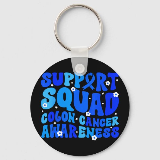 Crc colon cancer awareness support squad blue キーホルダー (正面)