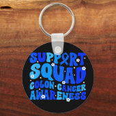 Crc colon cancer awareness support squad blue キーホルダー (正面)