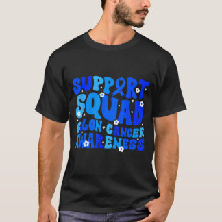 Crc colon cancer awareness support squad blue tシャツ