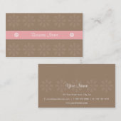 CRE8TIVEのデザイン04のピンクモカ 名刺 (正面/裏面)