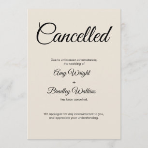 Creamの結婚キャンセルされたAnnouncement Card 招待状
