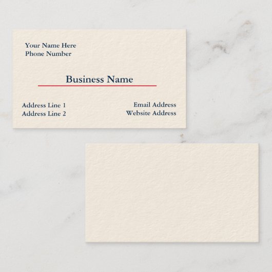 Cream名刺テンプレート 名刺 (正面/裏面)