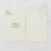 Cream日付の保存招待状はがき インビテーションポストカード (裏面)
