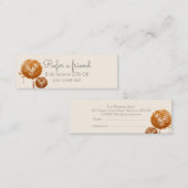 Cream紹介エレガントカードのフローラ スキニー名刺 (正面/裏面)