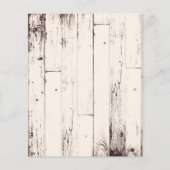 Cream 素朴 Barn Woodの結婚写真Save the Date (裏面)