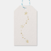 Cream and Gold Christmas Tree and Stars ギフトタグ (裏面)