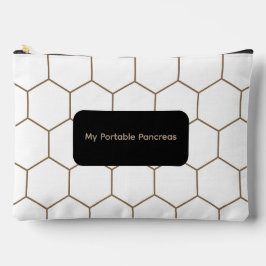 Cream and Gold Honeycomb "My Portable Pancreas"  アクセサリーポーチ