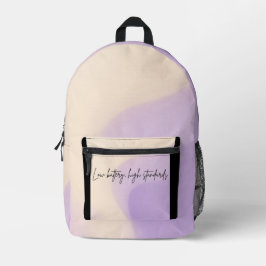Cream and pale lilac tones AI Print Cut Sew Bag プリントバックパック