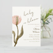 Cream and Pink Watercolor 招待状 (スタンド正面)