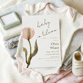 Cream and Pink Watercolor 招待状