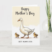 Cream Backdrop Avian Card カード (正面)