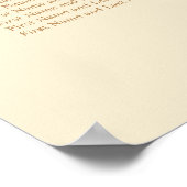 Cream Beige 10 Table 結婚's Seat Chartポスター ポスター (角)