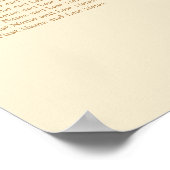 Cream Beige 15 Table 結婚's Seat Chartポスター ポスター (角)