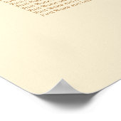 Cream Beige 16 Table 結婚's Seat Chartポスター ポスター (角)