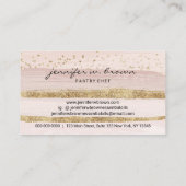 Cream Beige Baker Pastry Patisserie Birthday Cake 名刺 (裏面)