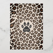 Cream Beige Cub Baby Shower 箔招待状 (裏面)