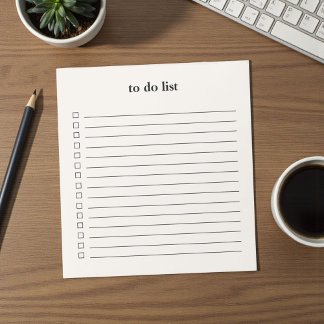 Cream Beige To Do List Minimalist Teacher Simple ノートパッド