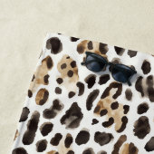 Cream Black Brown Leopard Animal   ビーチタオル (インサイチュ)