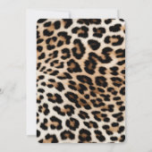Cream Black Leopard Animal Print 招待状 (裏面)