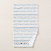 Cream Blue Beach Ocean Waves バスタオルセット (ハンドタオル)