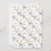 Cream Blue Bows 招待状 (裏面)